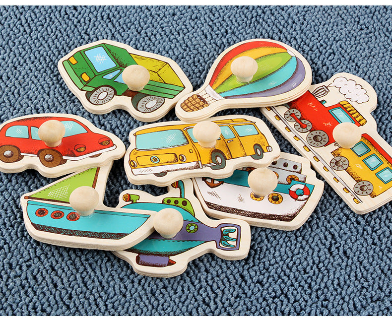 Montessori Pegged Wooden Puzzle Board for Kids