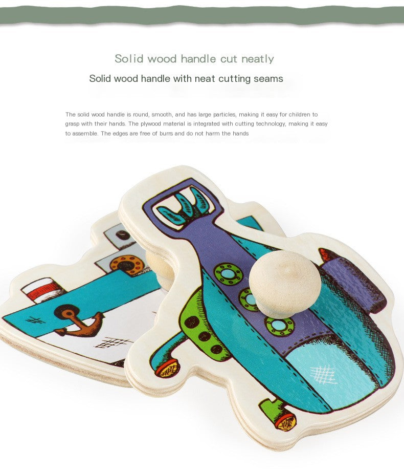 Montessori Pegged Wooden Puzzle Board for Kids