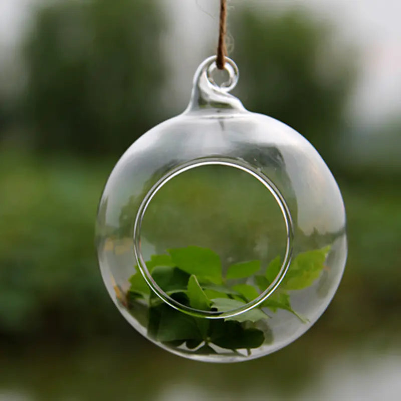 Decorative Glass Hollow Ball for Indoor Hanging (Candle)