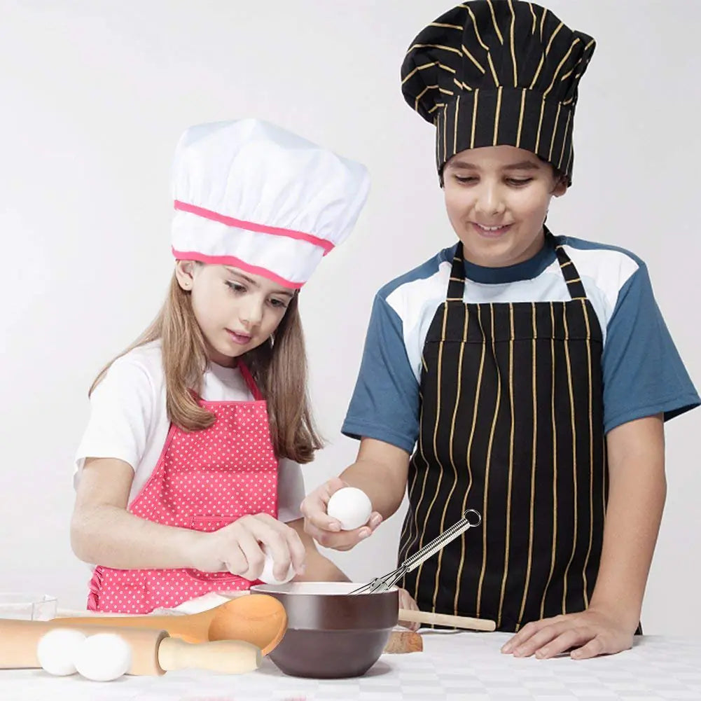 11-Piece Kids Cooking Playset with Apron and Tools