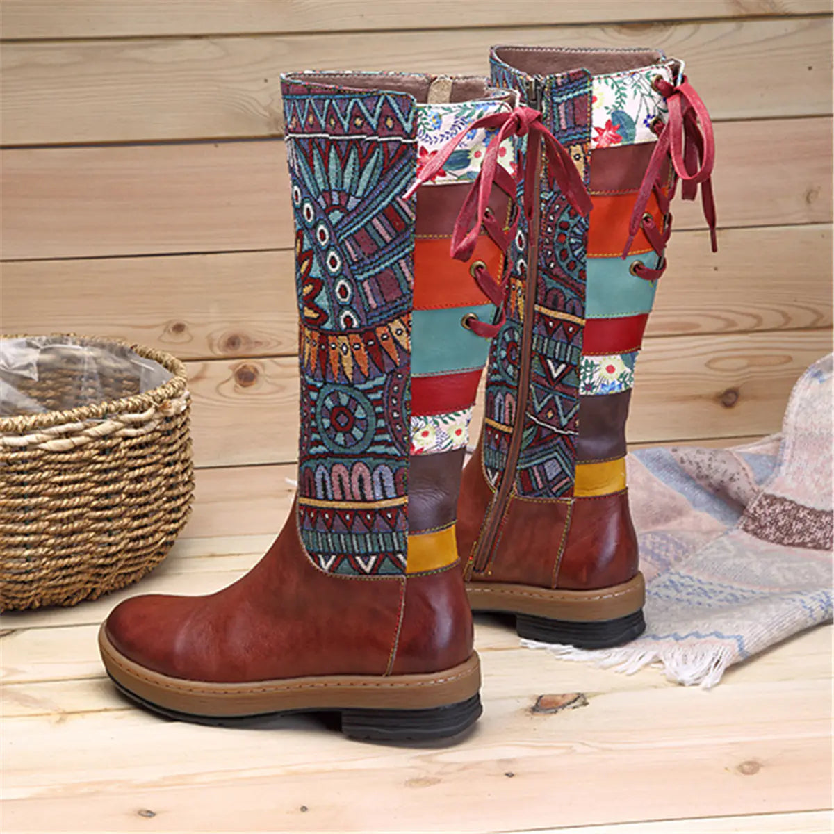 Handmade Genuine Leather Bohemian Long Boots