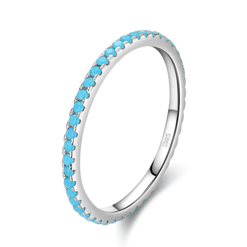 S925 Sterling Silver Turquoise Ring