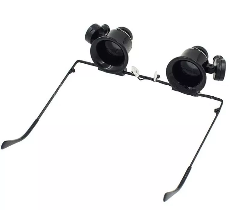 20X LED Lighted Eyeglass Loupe – Dual Magnifying Glasses