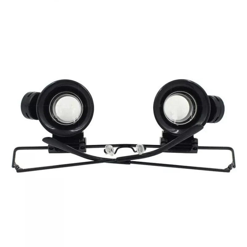 20X LED Lighted Eyeglass Loupe – Dual Magnifying Glasses