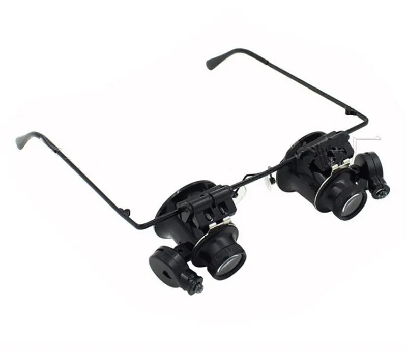 20X LED Lighted Eyeglass Loupe – Dual Magnifying Glasses