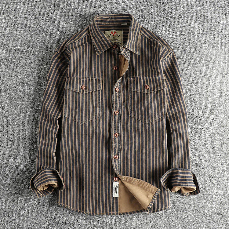 Retro Striped Men's Shirt
