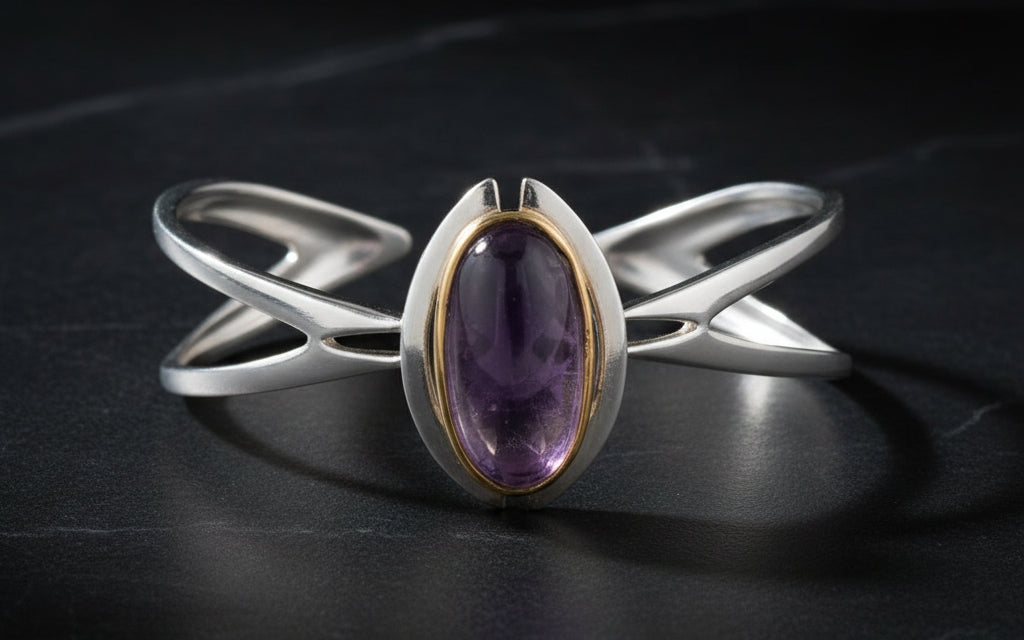 Shine Bright Amethyst Cuff Bracelet