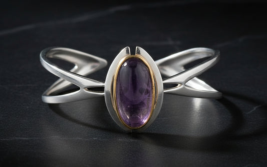 Shine Bright Amethyst Cuff Bracelet