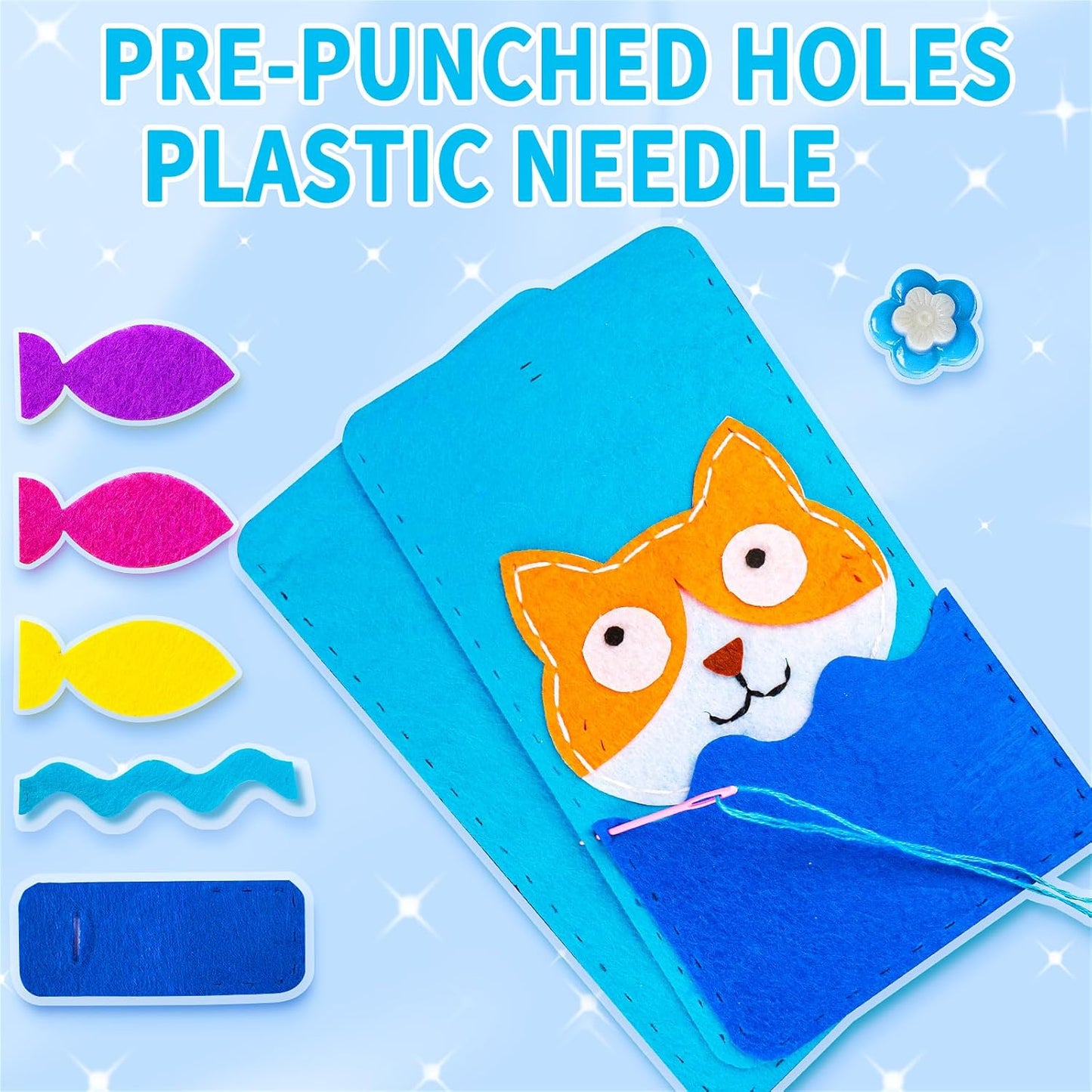 Beginner Sewing Kit for Kids (7 Craft Projects)