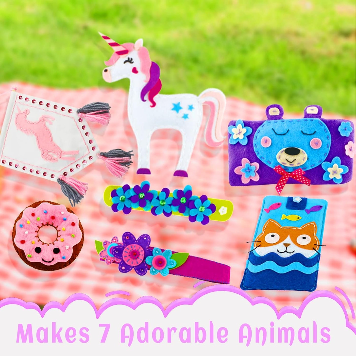 Beginner Sewing Kit for Kids (7 Craft Projects)