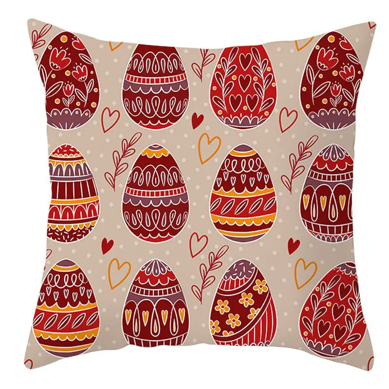 Easter Short Plush Pillowcase Cushion 18x18 inches