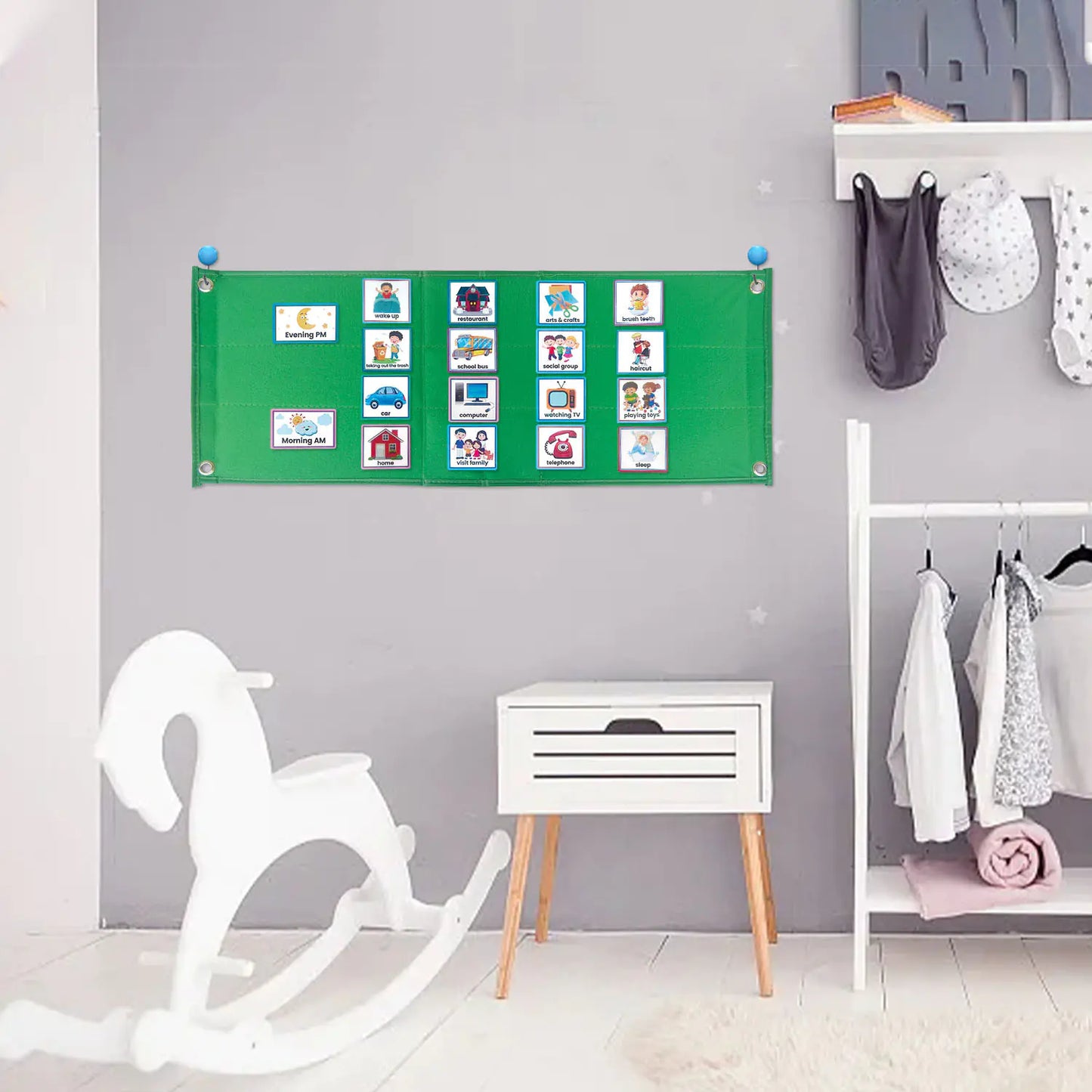 Kids Daily Chores Visual Schedule Calendar Board