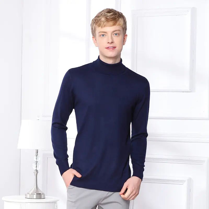 Men's Solid Color Cashmere Sweater