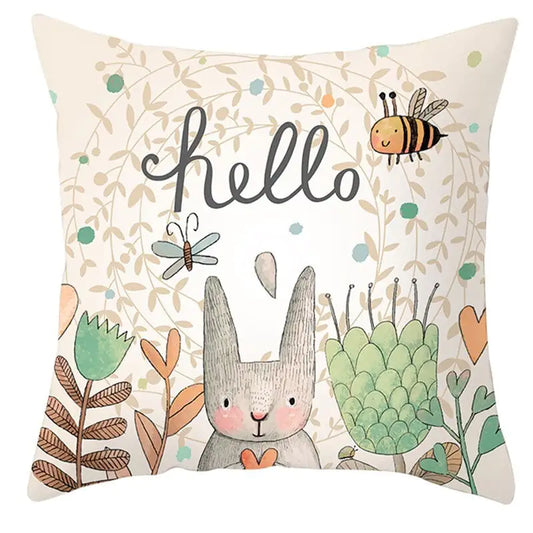 Easter Short Plush Pillowcase Cushion