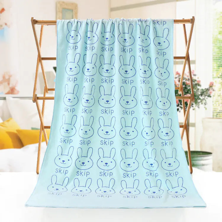 Microfiber Beach Towel with Cartoon Print Design