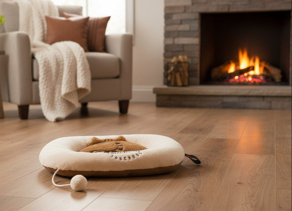 Touchcat ® 'Exquisite-Plush' Premium Kitty Fashion Designer Pet Cat Bed Lounger Mat Lounge