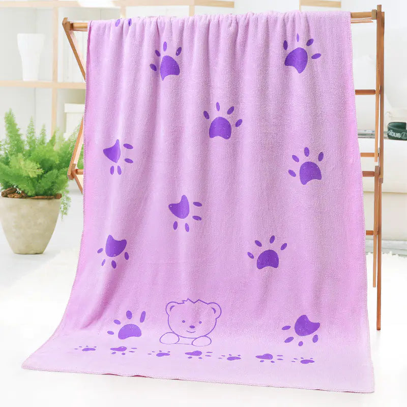 Microfiber Beach Towel with Cartoon Print Design