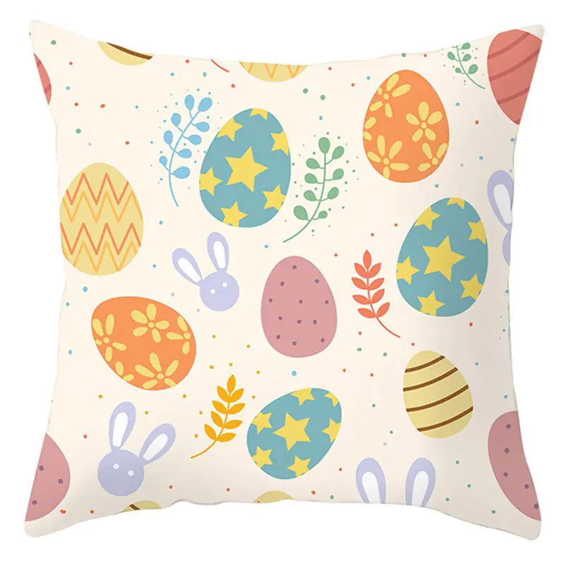 Easter Short Plush Pillowcase Cushion 18x18 inches