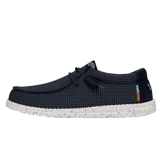 Hey Dude Mens Wally Sport Mesh Wide Navy Size 9 | Mens Shoes | Men Slip-on Loafers | Comfortable & Light-Weight