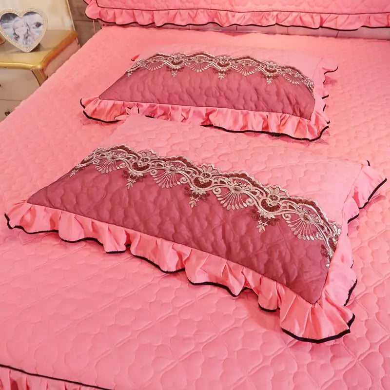 Thickened Lace Quilted Single Pillowcase