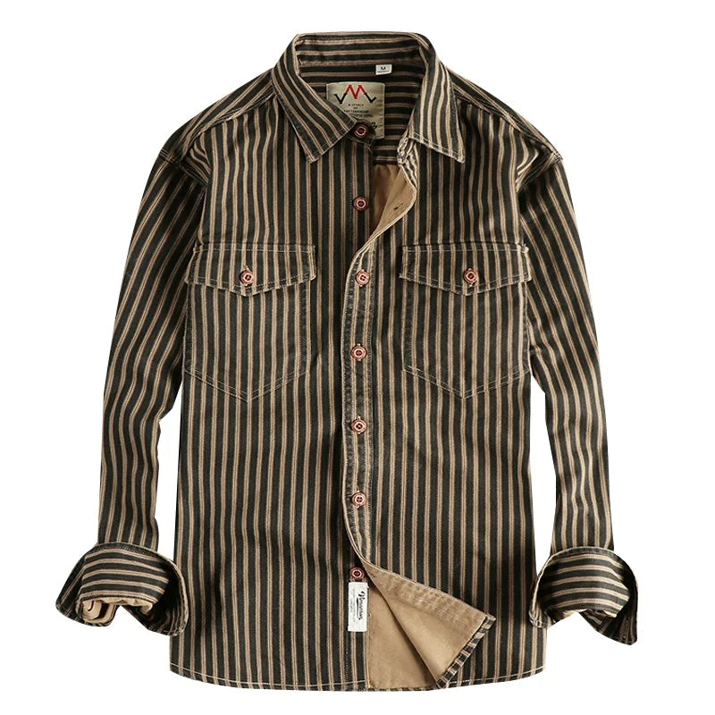 Retro Striped Men's Shirt