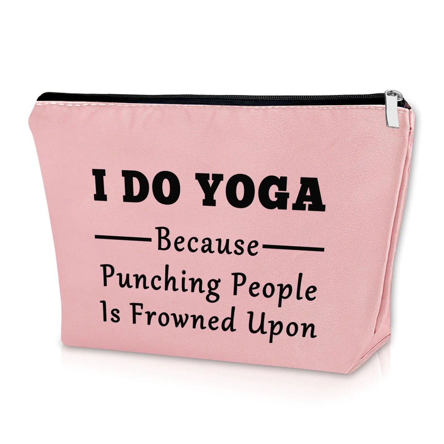 Yoga Gifts for Yoga Lover Pink Makeup Bag Yoga Themed Gifts for Women Cosmetic Bag Funny Gifts for Yoga Instructor Yoga Thank You Gift Yoga Birthday Gifts Yoga Teacher Training Gifts