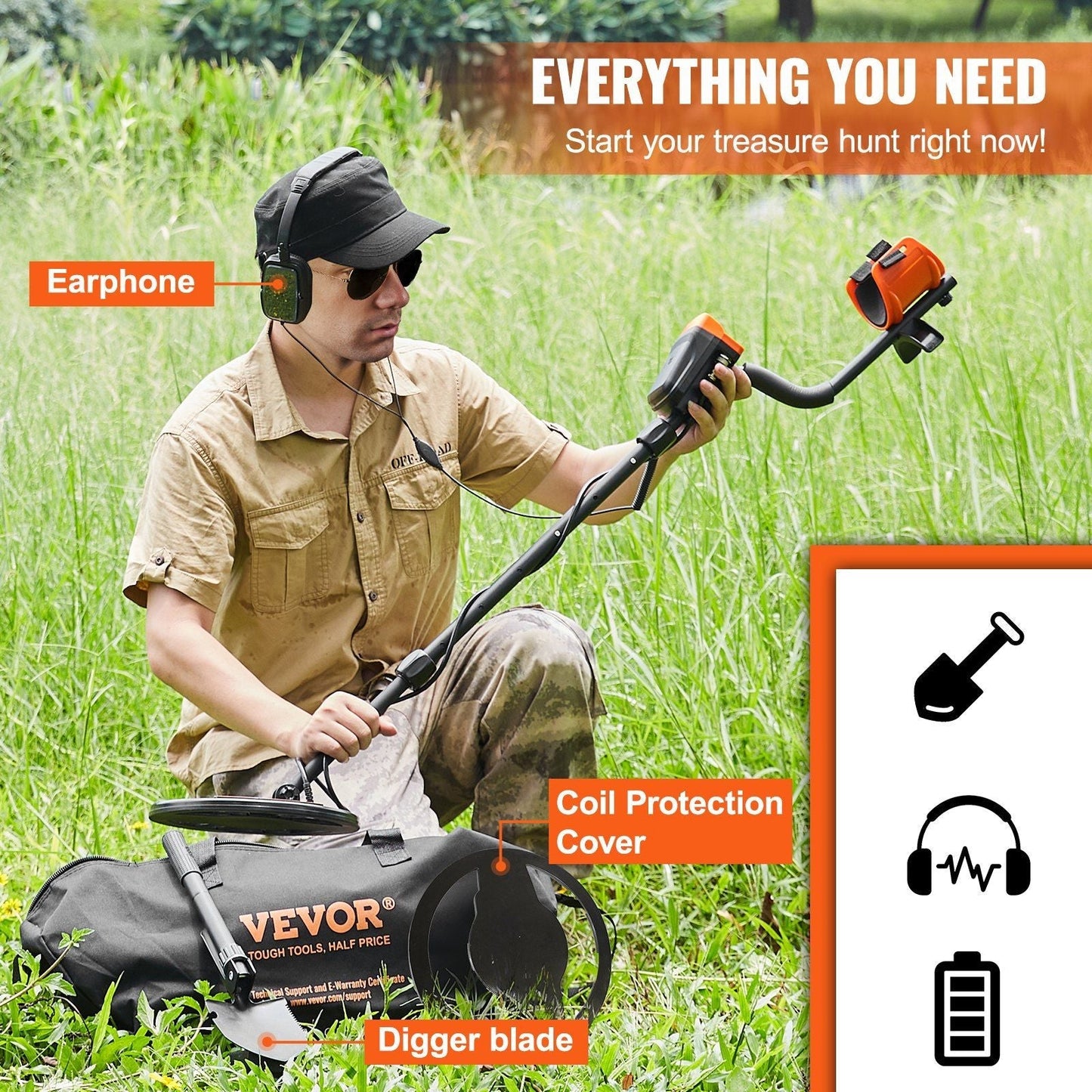 VEVOR Metal Detector - 10 Inch