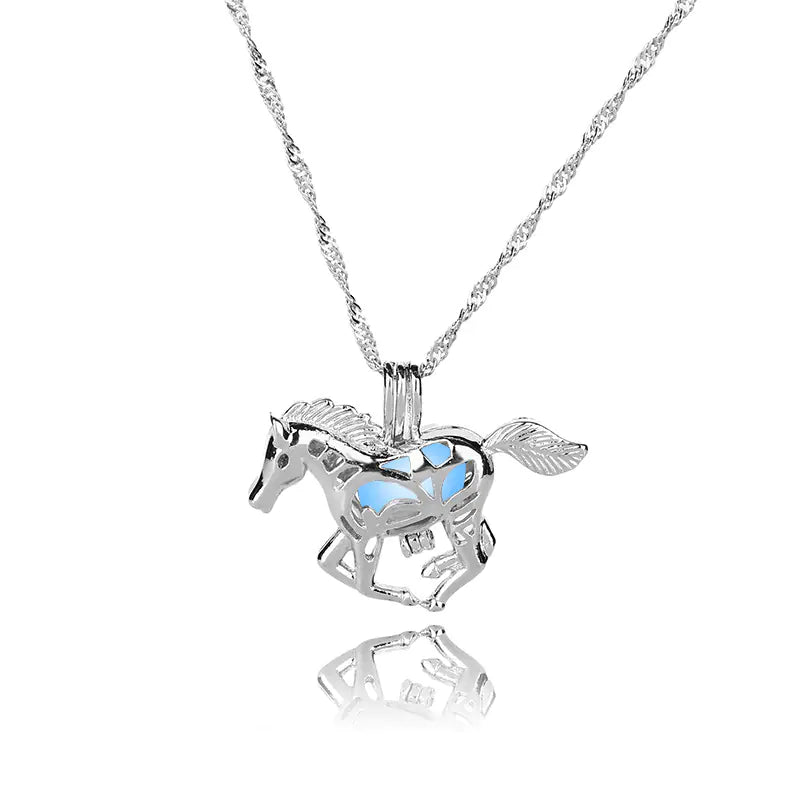 Glowing Horse Necklace