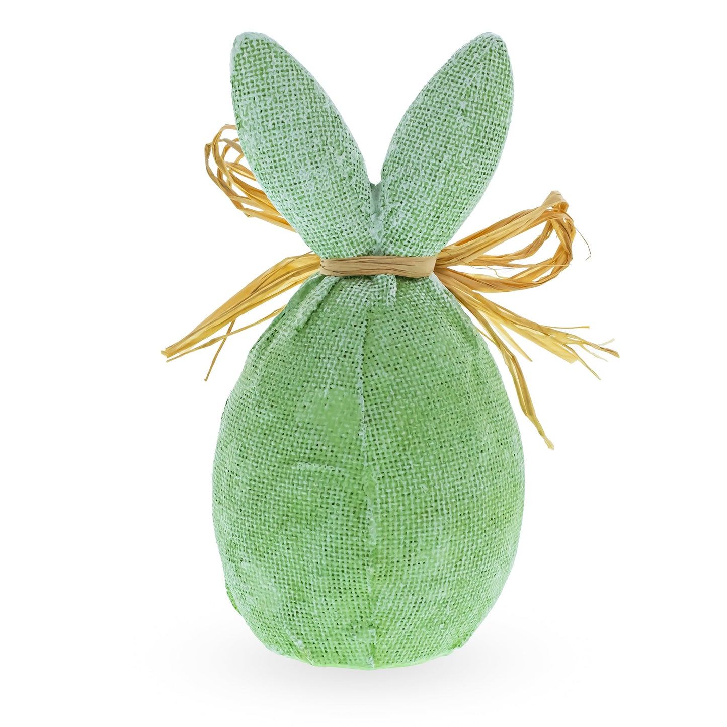 Green Burlap Bunny Nest Egg - 6.2"