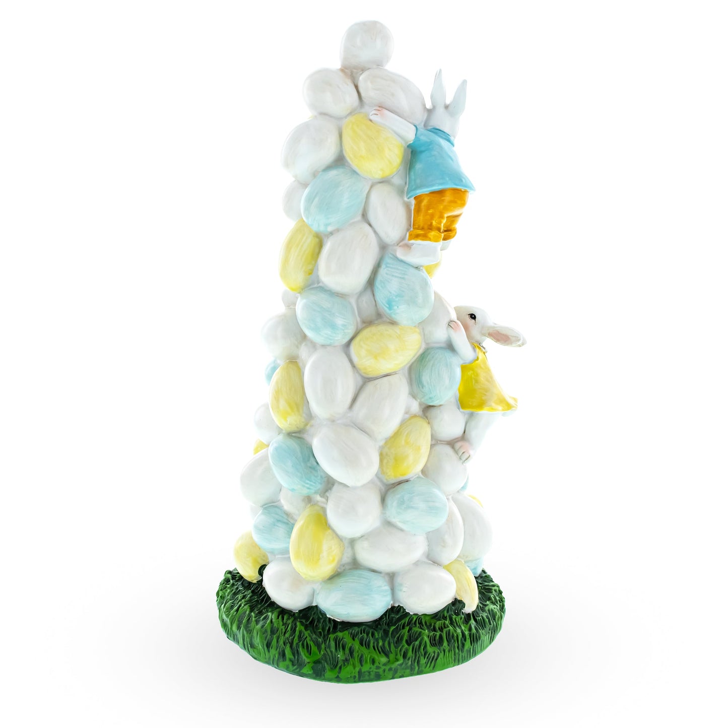 Easter Bunny Climbing Egg Tower Decor 10.6 Inches