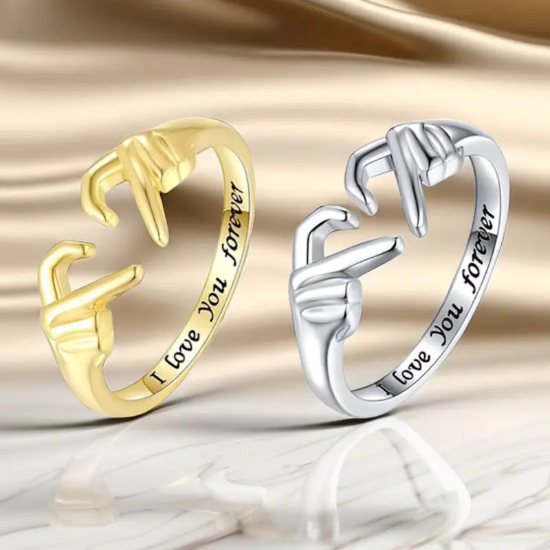Love You Forever Open Couple Ring