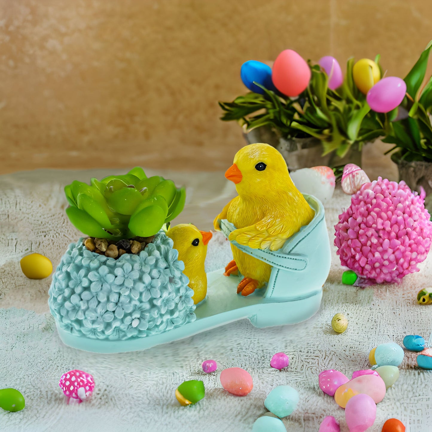 Decorative Easter Chick Planter 3.4 Inches Tall