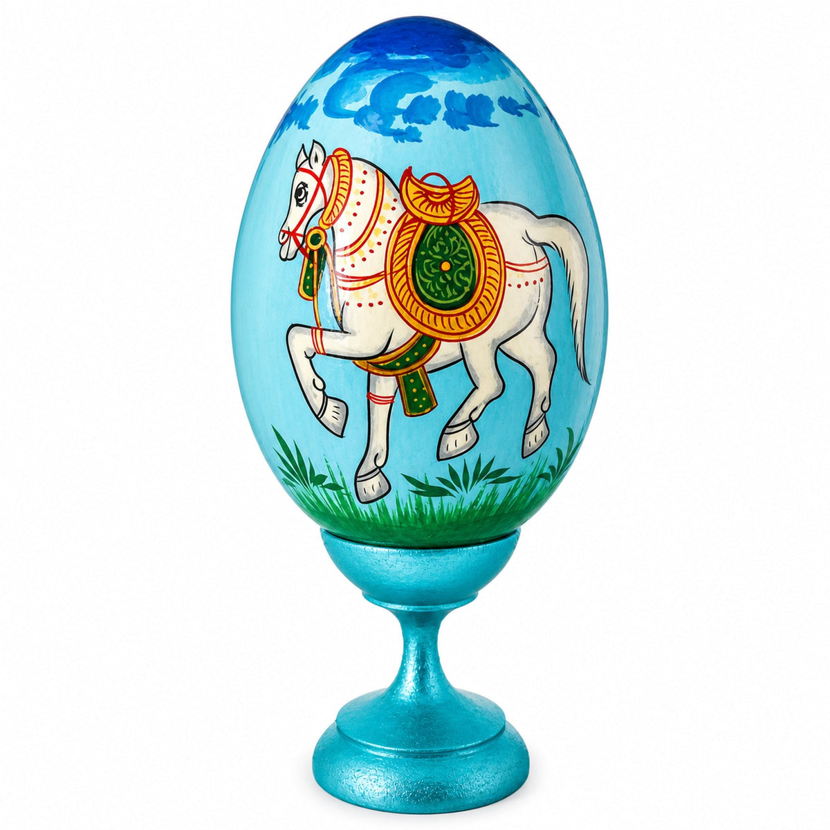 Royal Horse Wooden Easter Egg