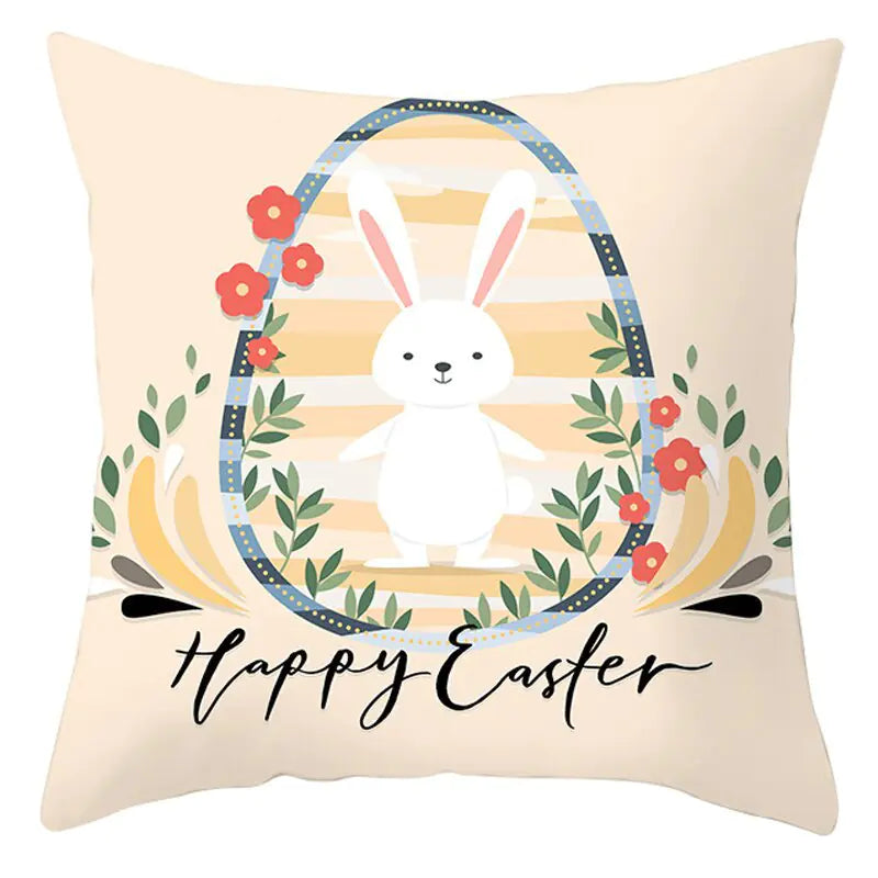 Easter Short Plush Pillowcase Cushion 18x18 inches